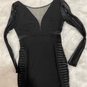 Arden B Mesh Cutout Mini Dress